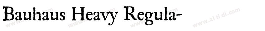 Bauhaus Heavy Regula字体转换